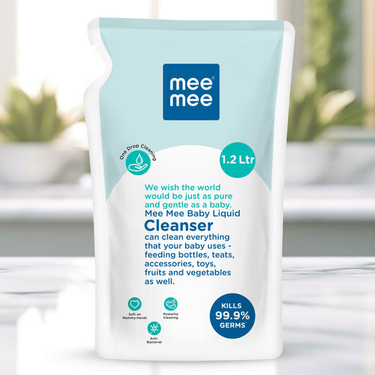 Mee Mee Anti-Bacterial Baby Liquid Cleanser Refill Pack 1.2L – Gentle Baby Laundry Detergent
