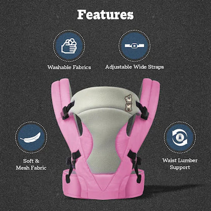 New Cuddle Snuggle-Baby Carrier-Pink Grey