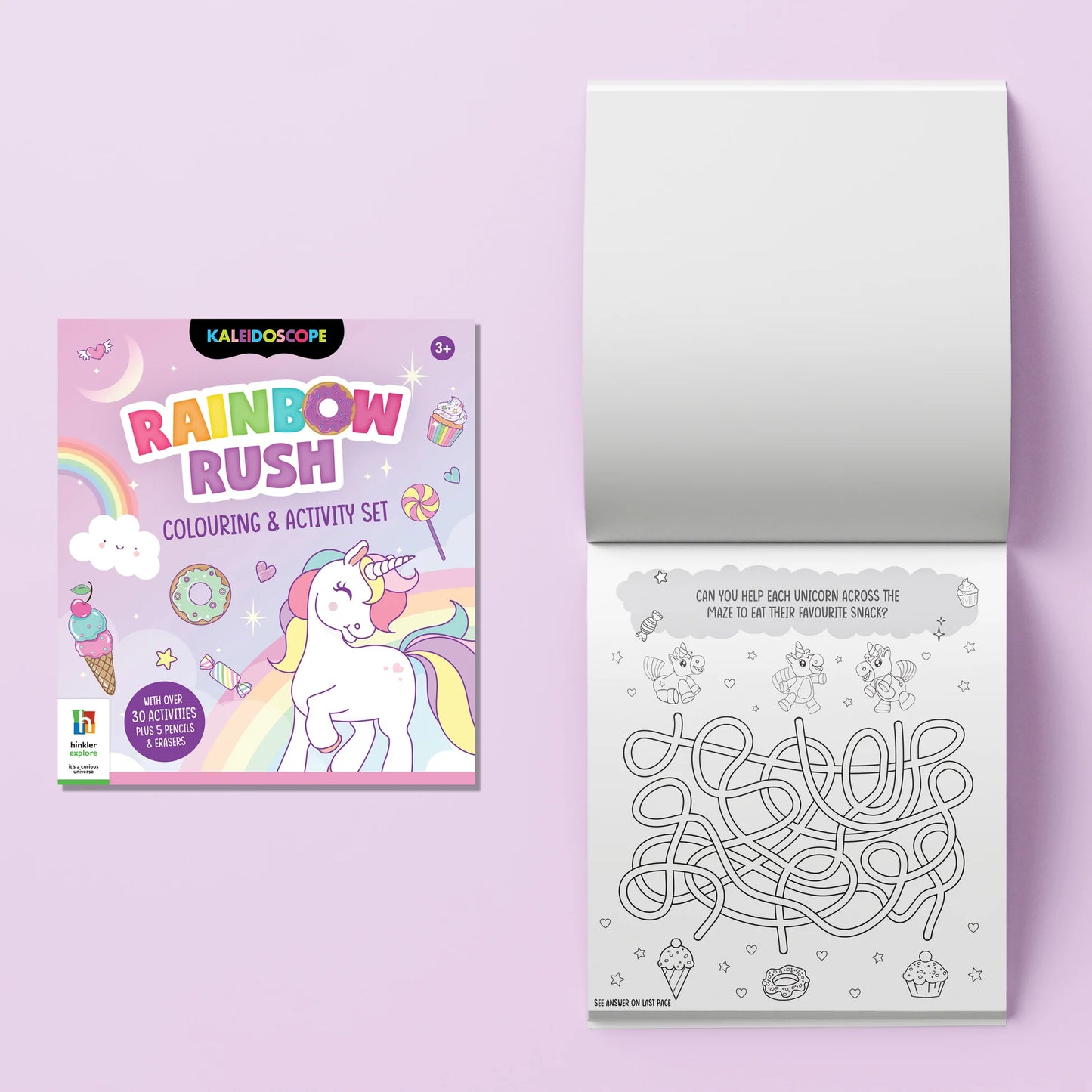 5-pencil Rainbow Rush Colouring & Activity Set