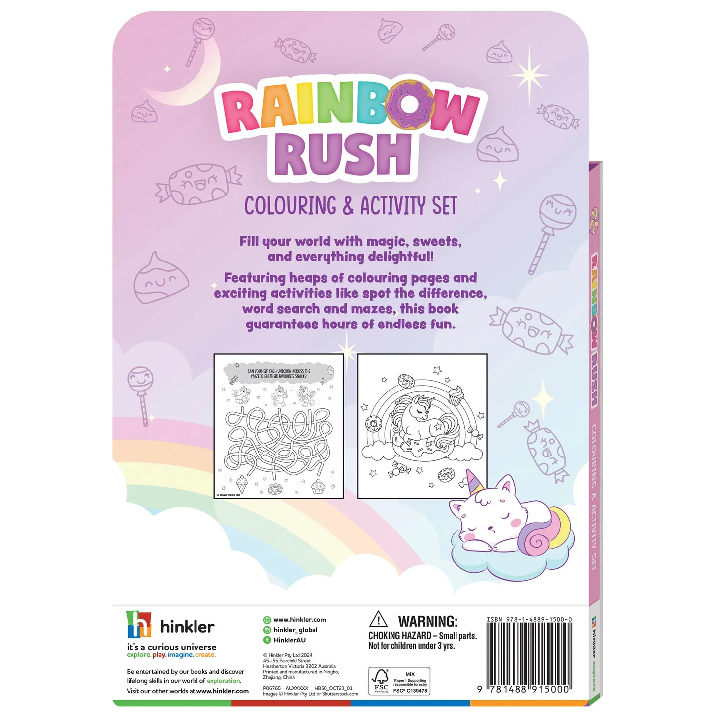5-pencil Rainbow Rush Colouring & Activity Set
