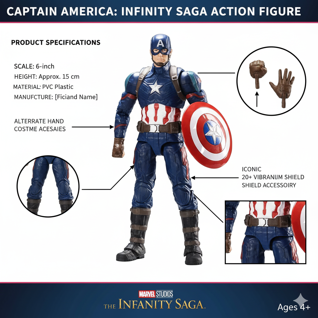 Captain America Action Figure – The Infinity Saga Collection