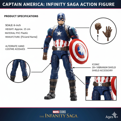 Captain America Action Figure – The Infinity Saga Collection