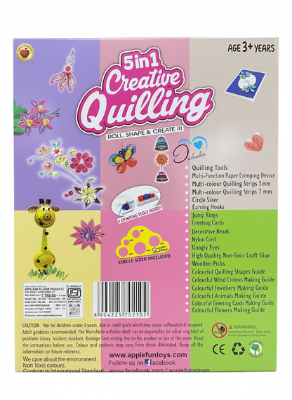 5-in-1 Creative Quilling Kit for Kids – Roll, Shape & Create