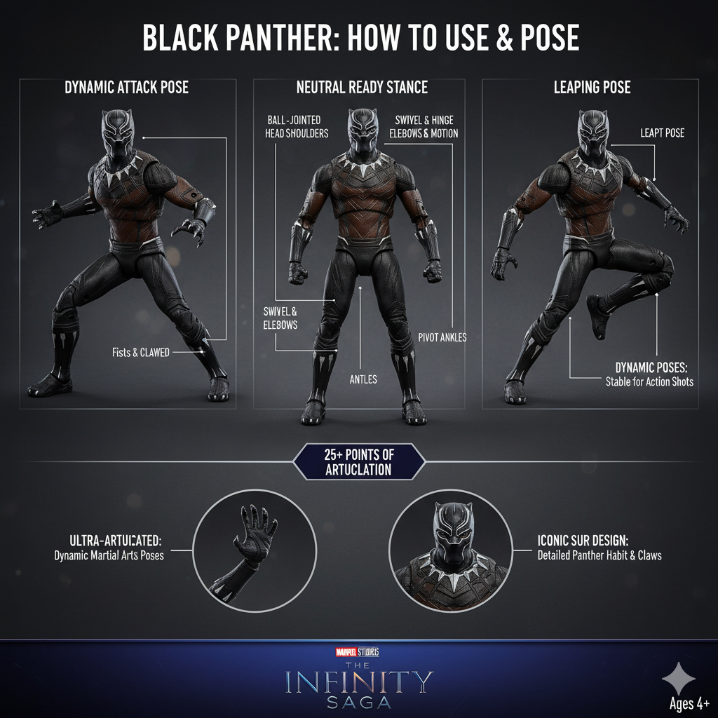 Black Panther Action Figure – The Infinity Saga Collection