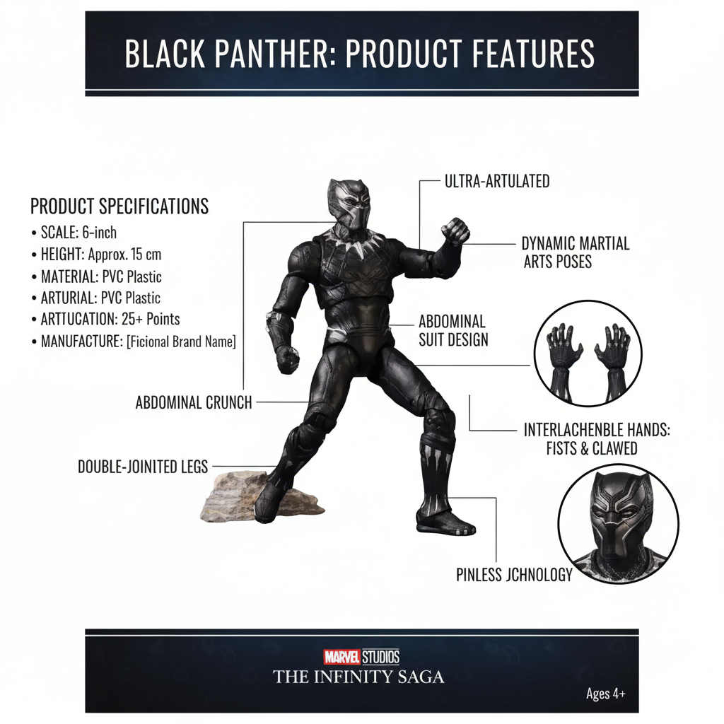 Black Panther Action Figure – The Infinity Saga Collection