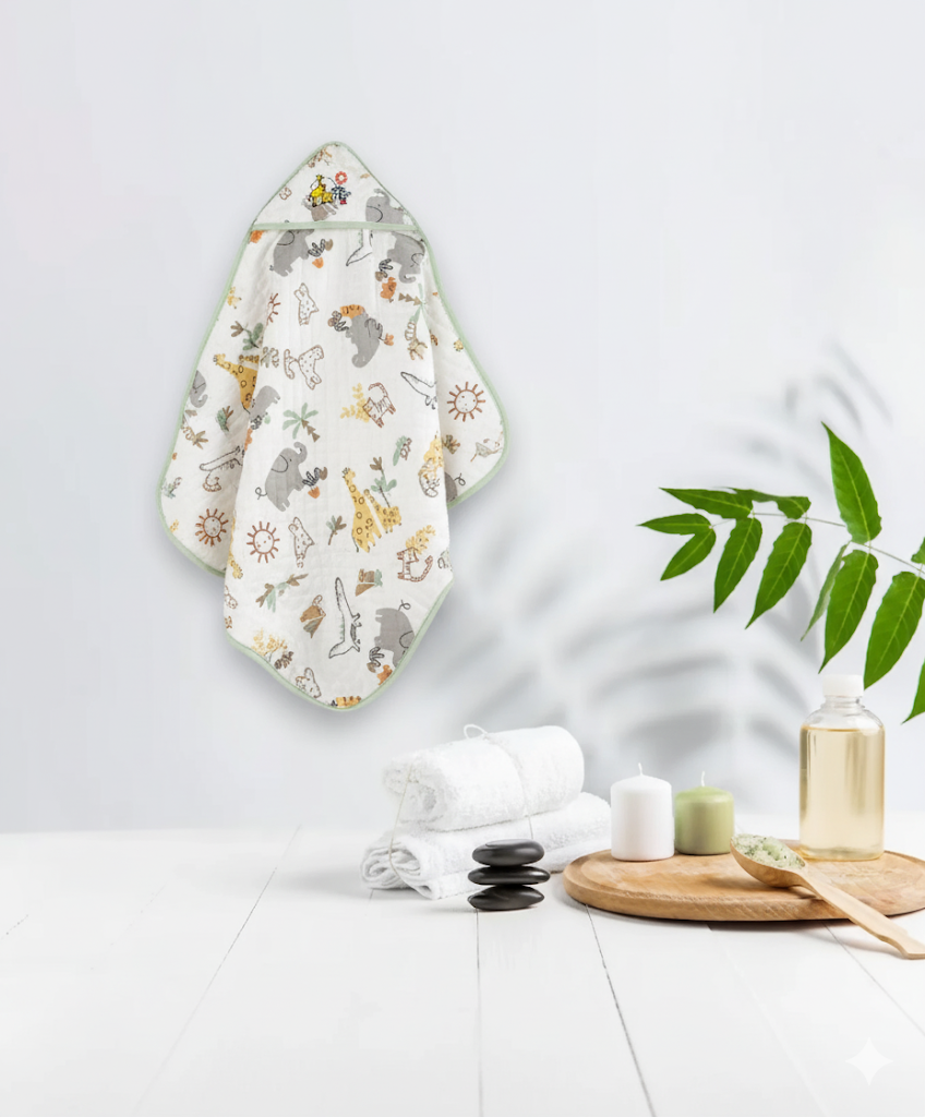 Soft & Cozy Baby Wrapper Towels – Hooded Receiving Blankets (80x80 cm)