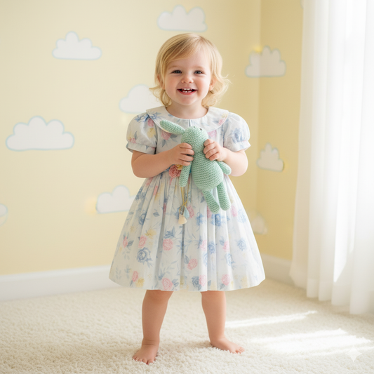 Charming Baby Girl Floral Frocks with Elegant Lace & Pastel Prints