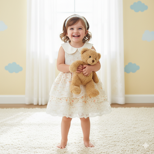 Charming Baby Girl Floral Frocks with Elegant Lace & Pastel Prints