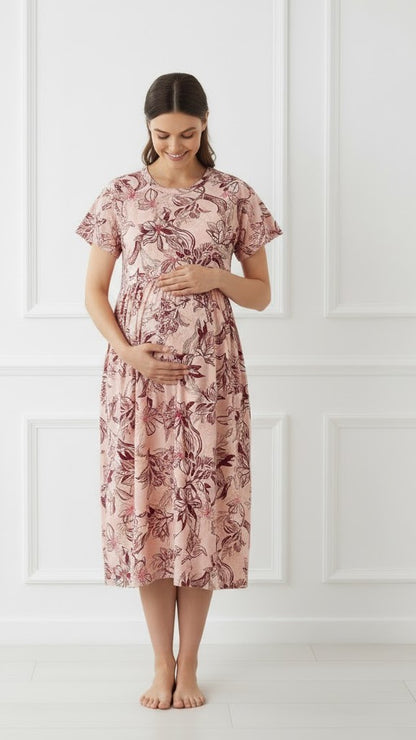 Pink Lily Feeding Maxi Dress