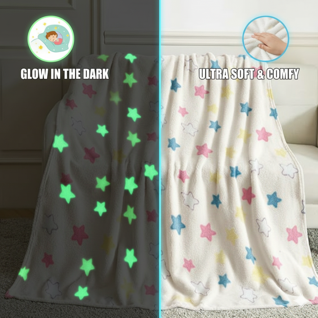 Glow-in-the-Dark Kids Blanket Collection