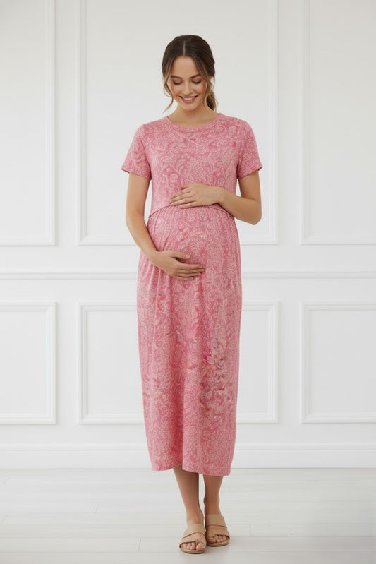 Blush Paisley Feeding Maxi Dress
