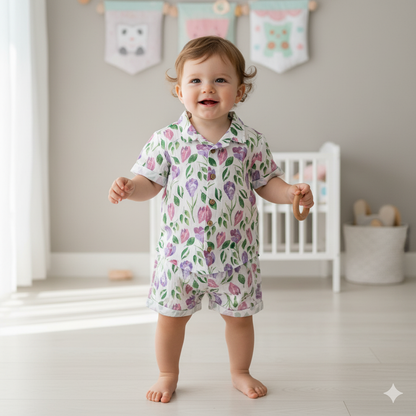 Soft Muslin Cotton Summer Co-ord Sets for Kids – Starfish, Floral & Peach Prints - Mamadada