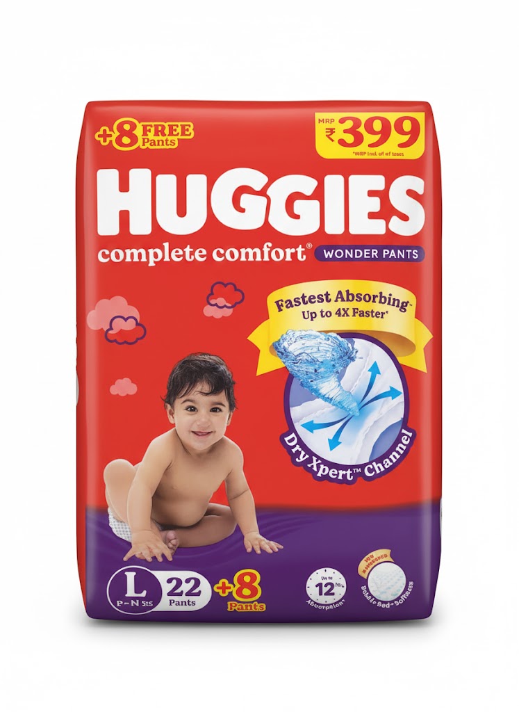 Huggies Complete Comfort Wonder Pants – L (9–14 kg)