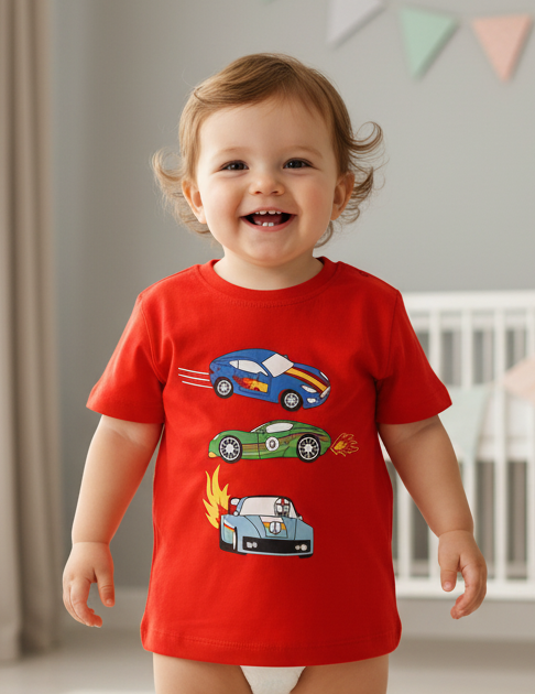 Speed & Splash Collection – Fun Graphic Cotton Tees for Boys - Mamadada