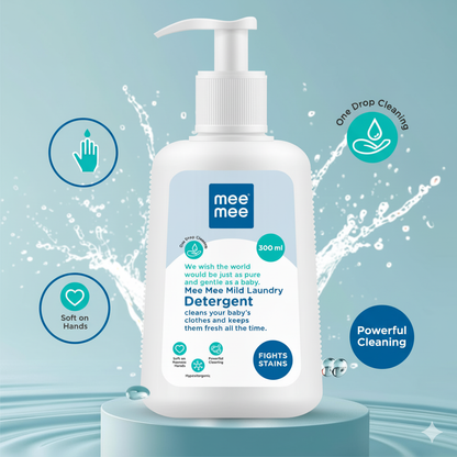 Mee Mee Mild Laundry Detergent – Gentle Baby Clothes Cleaner (300ml)