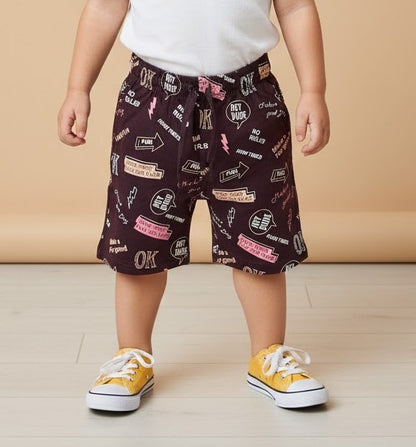 Boys Printed Cotton Shorts – Adventure, Cycle, Beach & Graphic Prints - Mamadada