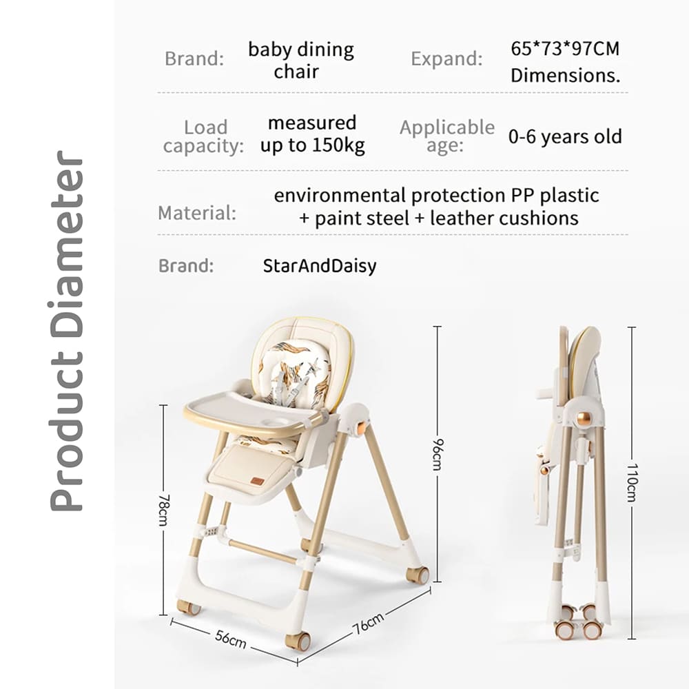 APPLE BABY- Multifunctional Baby dining High Chair with Swing Rockking Chair design