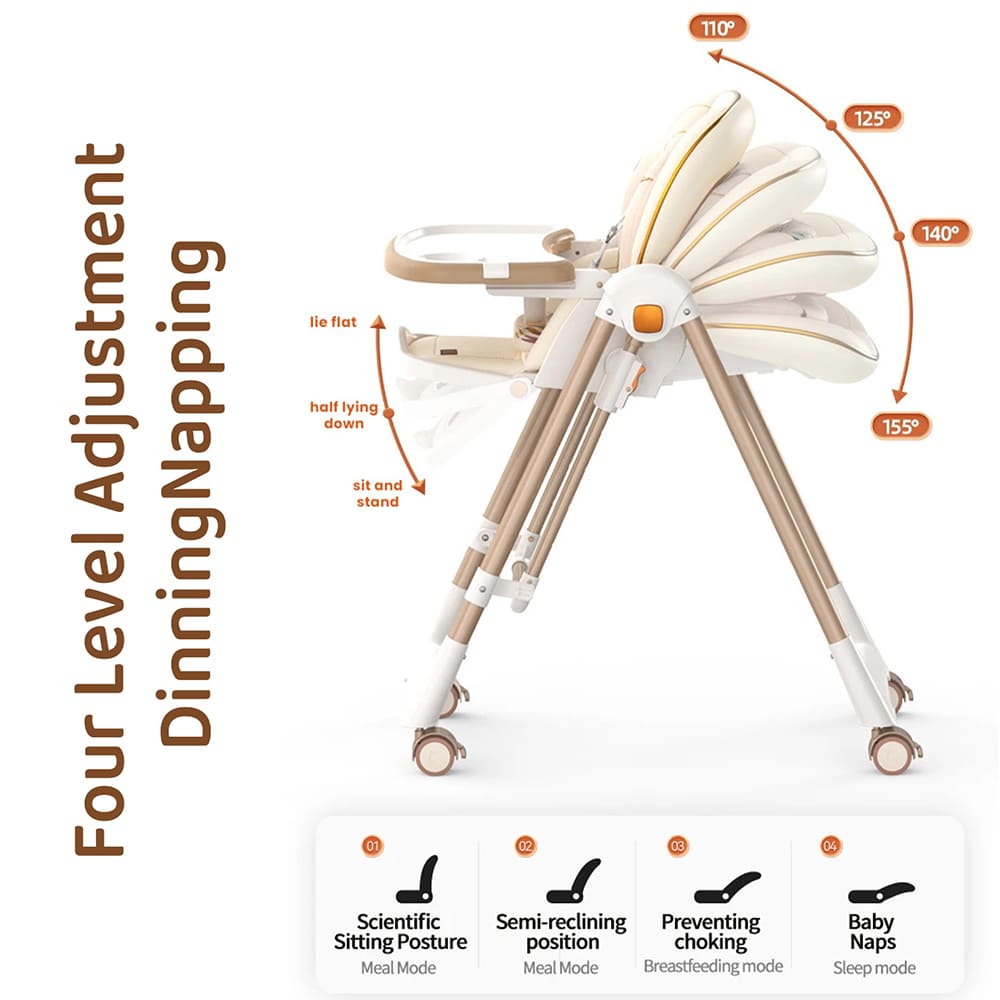 APPLE BABY- Multifunctional Baby dining High Chair with Swing Rockking Chair design