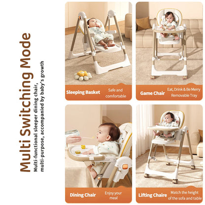 APPLE BABY- Multifunctional Baby dining High Chair with Swing Rockking Chair design